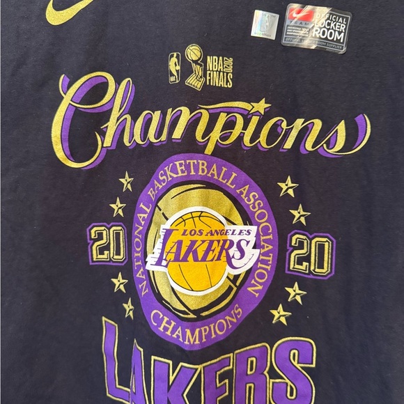 THE NIKE TEE NBA MENS SZ XL LOGO CHAMPIONS 2020 SHORT SLEEVE CREW NECK - Picture 5 of 6